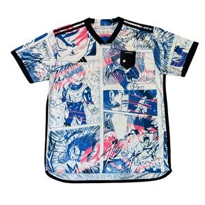 Adidas mens 3XL XXXL multicolor Dragon ball Z anime Japan soccer jersey EUC